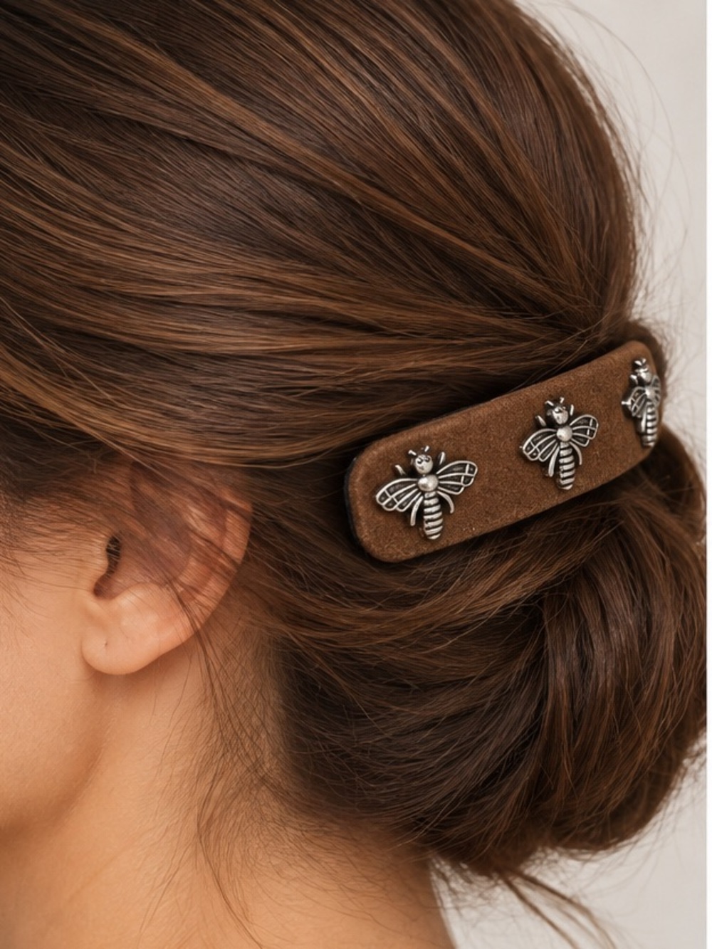 Bee Suede Barrette Hair Clip | Designer Inspired |